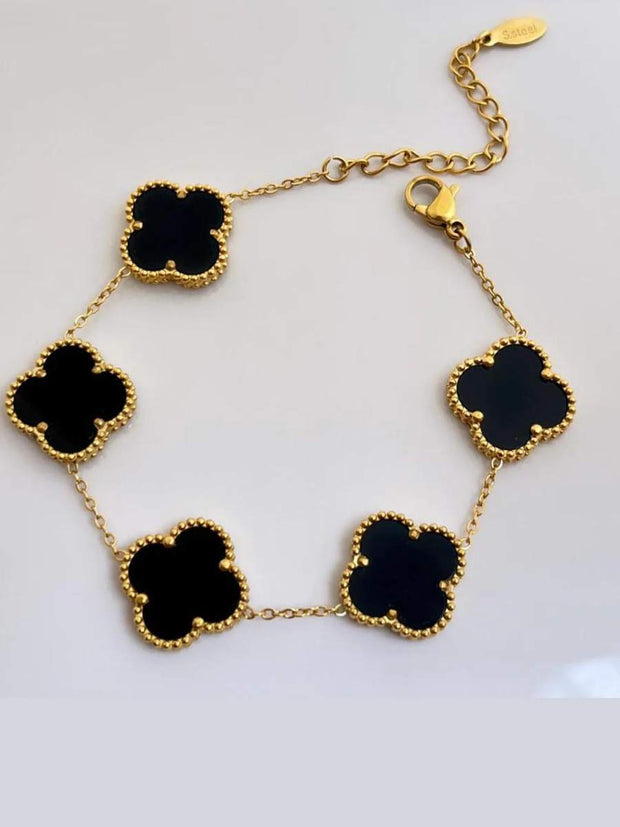 Luxurious Black Clover Bracelet