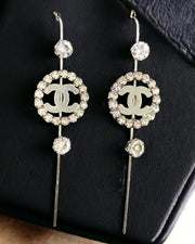 Chanel Zircon Silver Earings